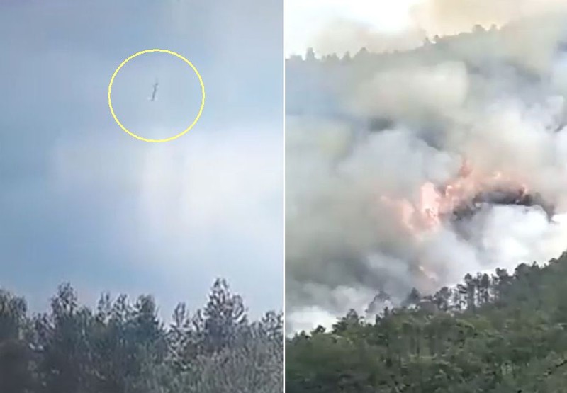 Avionul a intrat într-un picaj aproape vertical înainte de prăbușire. Foto: captura video Twitter