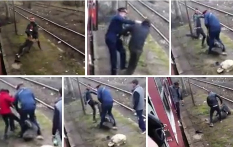 UPDATE: Controlorul care a bătut crunt un bărbat într-o gară din Arad a fost concediat. Explicațiile CFR