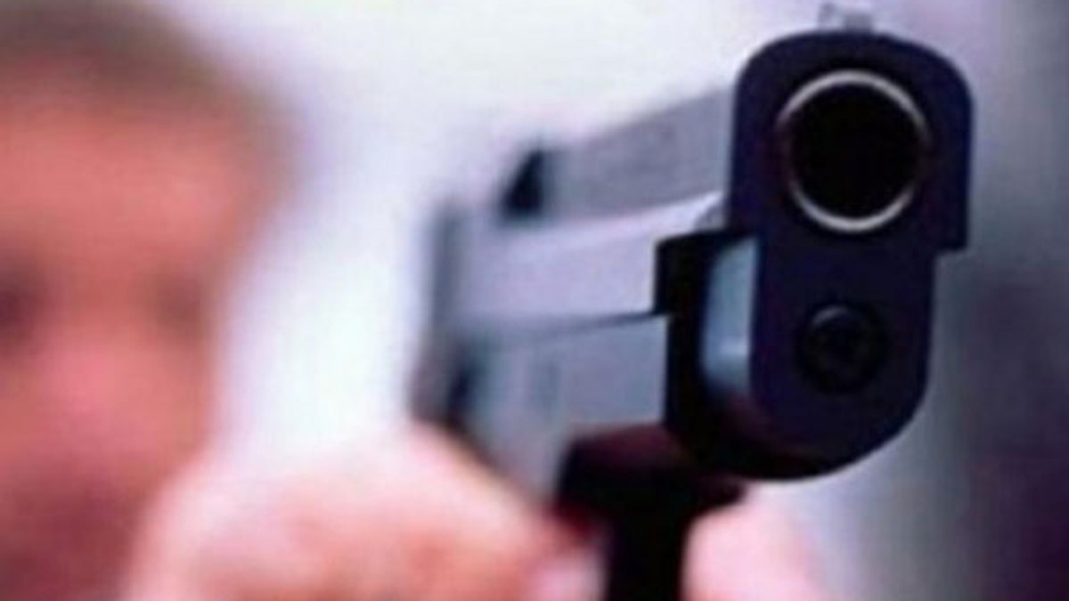 Tanarul a fost impuscat in cap de politisti, imagine cu un pistol