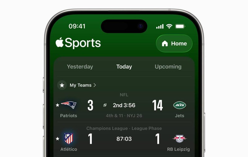 Apple Sports, lansată oficial în România: aplicația care îți spune în timp real toate rezultatele echipelor favorite