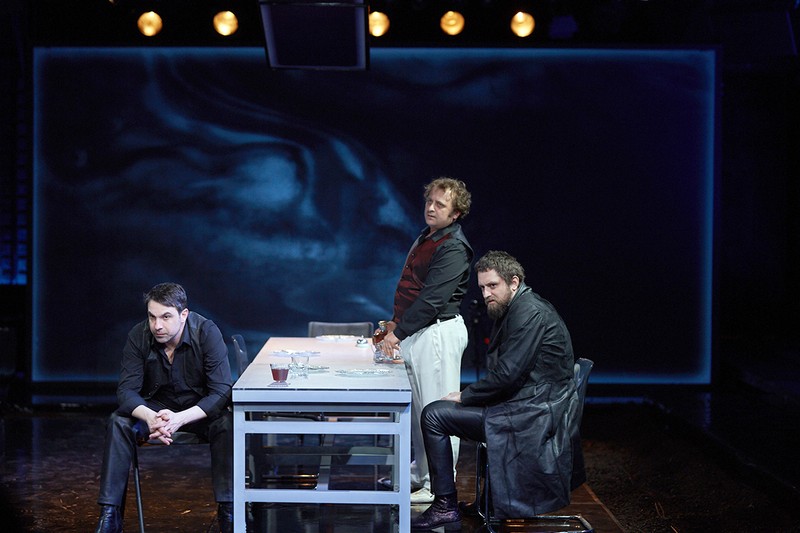 Alexandru Papadopol, Marius Damian și Mihai Smarandache în “Delirium”, Teatrul Odeon, foto Adi Bulboacă