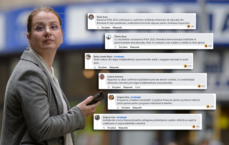 Zeci de conturi false laudă rezultatele PISA la postarea pe Facebook a Ligiei Deca. Explicațiile ministrei: „Nu au fost folosite strategii lipsite de etică”