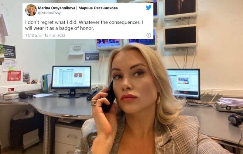 Prima reacție a jurnalistei care a protestat față de război în direct la televiziunea rusă. Unde se află Marina Ovsianikova