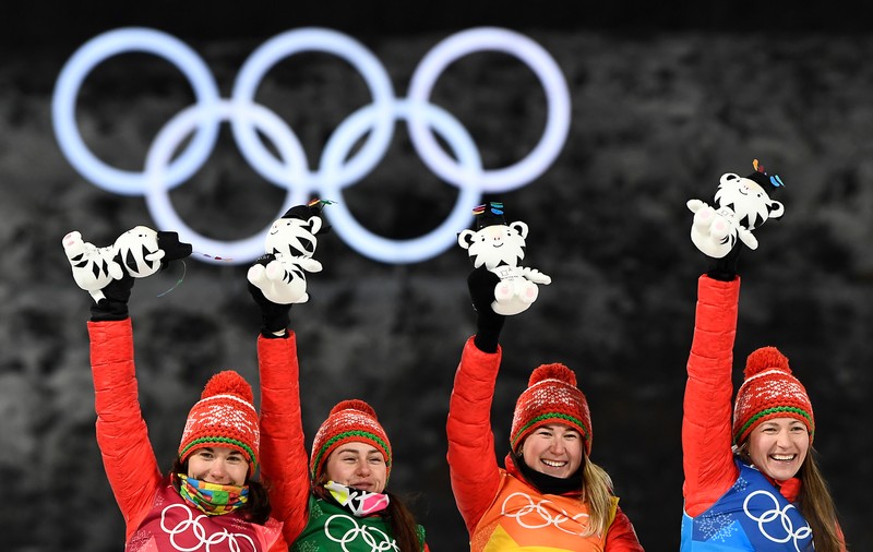 Belarus a câștigat aurul olimpic în proba feminină de ștafetă 4x6 kilometri