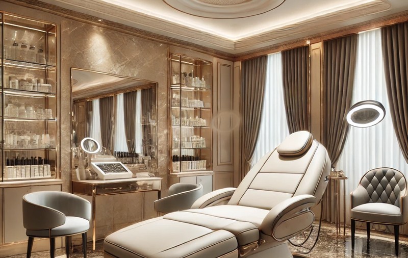 Patul de Cosmetică într-un Salon de Lux: Alegerea Perfectă pentru Confortul și Satisfacția Clienților