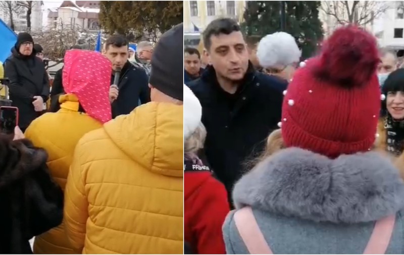 Întâlnire AUR la Târgu Mureş la care participanţii nu purtau mască într-un spațiu închis. Poliţiştii fac verificări