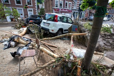 Orașul belgian Pepinster a fost printre cele mai afectate | Foto: Profimedia