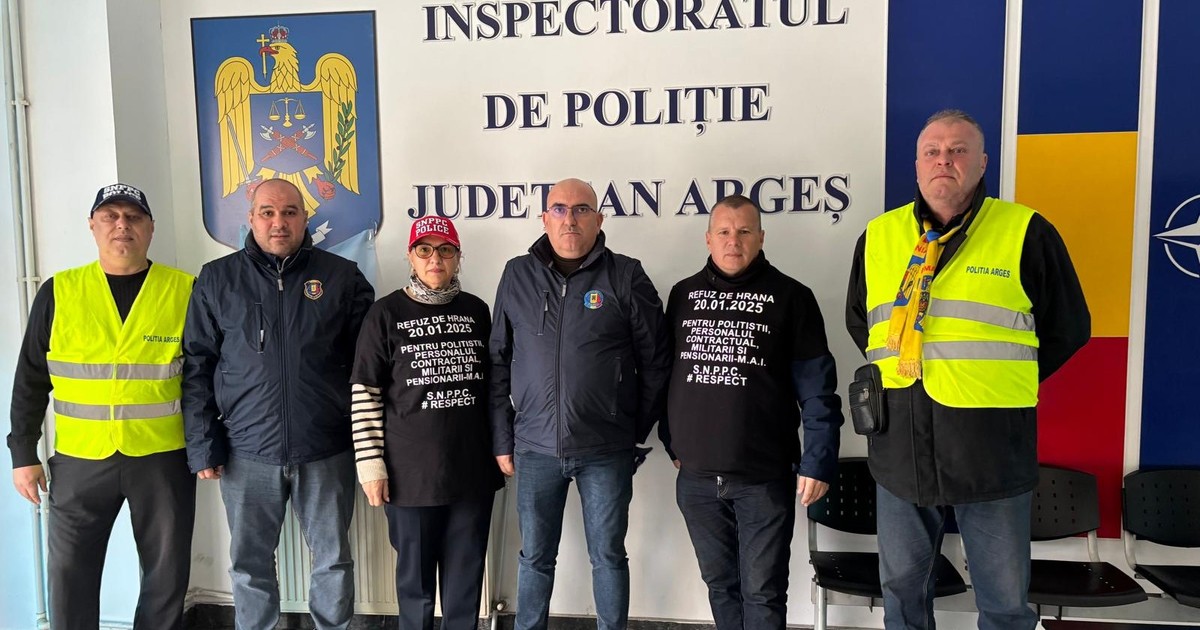 Membri sindicatului polițiștilor, Argeș - foto SNPPC