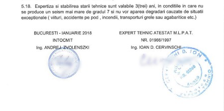 Fragment din raportul de expertiză