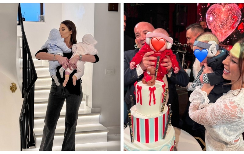 Roxana Nemeș și-a botezat gemenii. Cine sunt nașii Aniei și ai lui Zain. Primele imagini de la eveniment