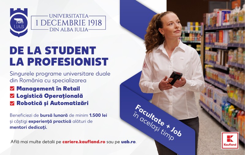Facultate, bursă lunară și experiență profesională. Cum funcționează studiul dual la Kaufland