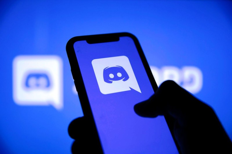 LONDON, UK - May 2021: Discord social network logo on a smartphone