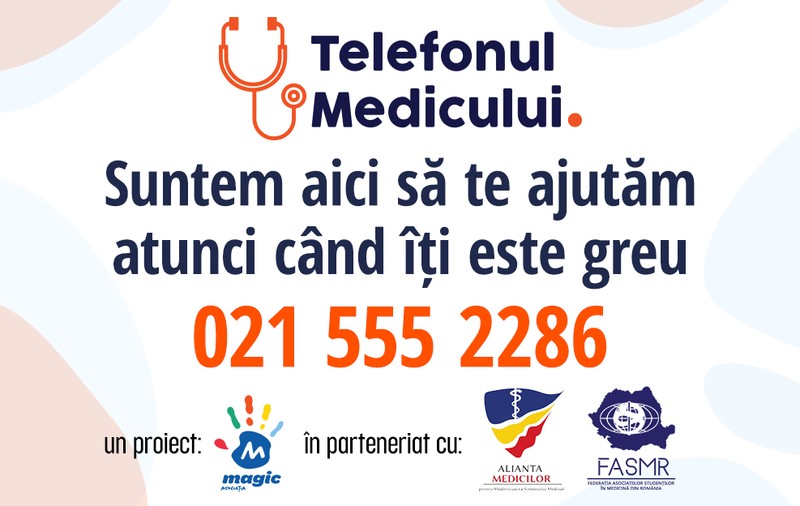 S-a lansat Telefonul Medicului. Cadrele medicale pot cere ajutor, în lupta cu coronavirusul