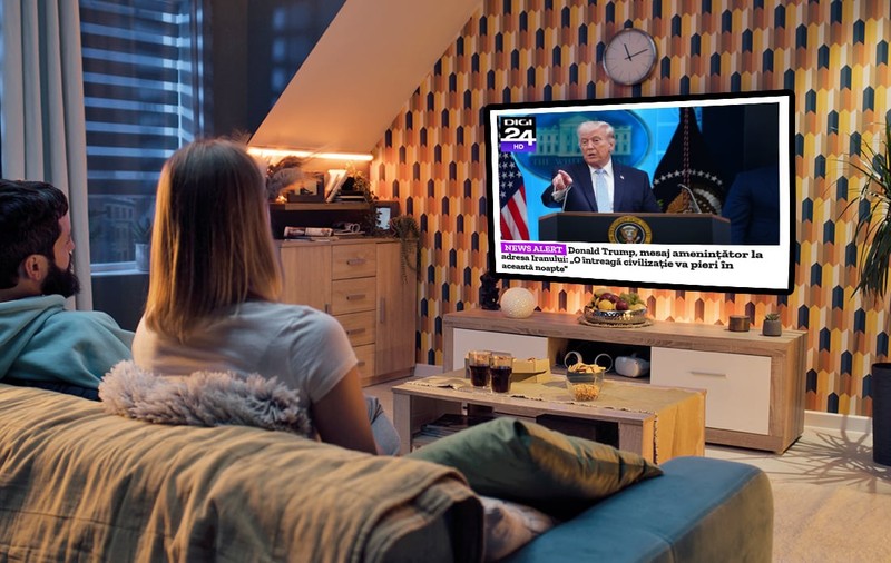 Cine s-a mai uitat la TV în prima lună a războiului din Iran? Antena 3 CNN, Digi24 și B1 TV au crescut, dar vremea a bătut televiziunile
