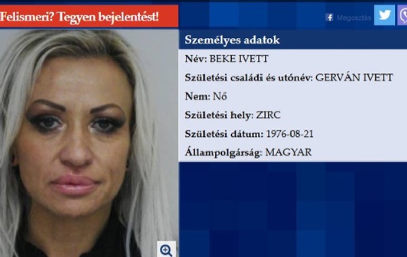 „Pamela Anderson de Ungaria”, dată în urmărire generală: „Mandat de arestare pentru fals în acte publice”
