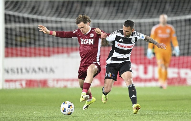 Universitatea a învins CFR în „derby de Cluj” și a urcat pe locul 2 în Superligă