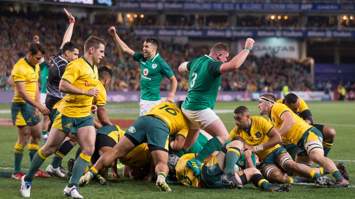 Irlanda a învins Australia (20-16), într-un meci test de rugby