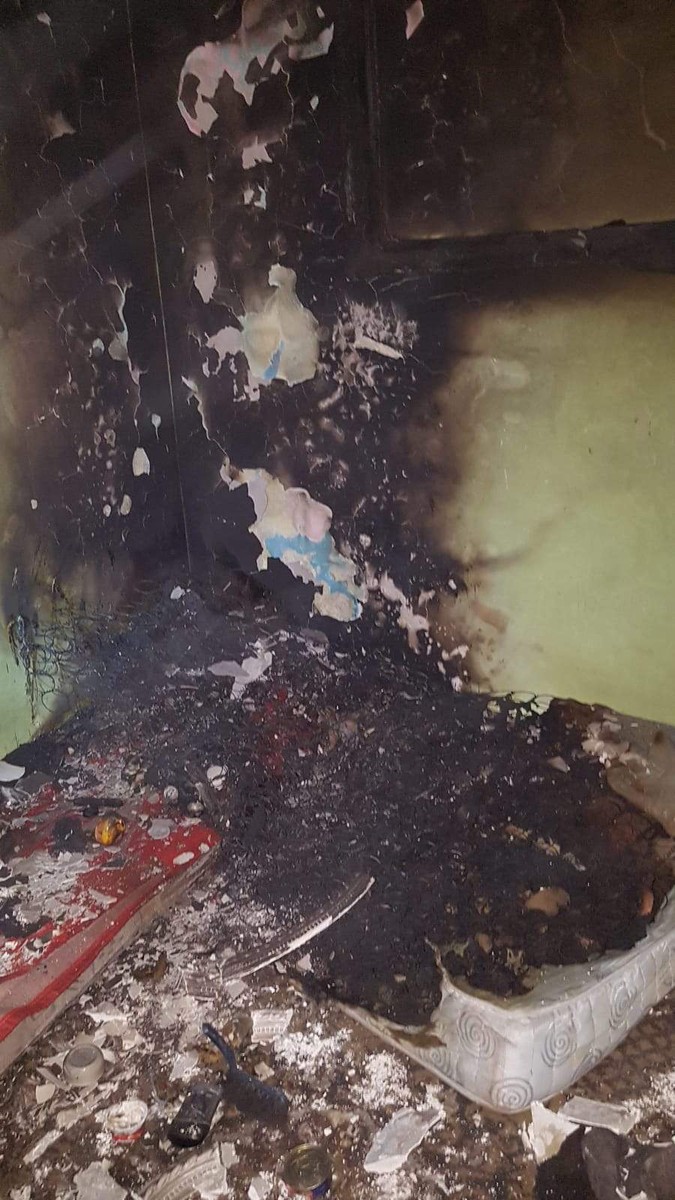În camera respectivă a avut loc un incendiu