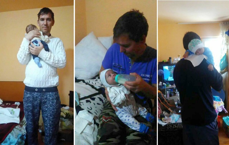 Povestea tatălui care-și crește singur bebelușul, după ce soția lui a murit, a impresionat mii de români din țară și de peste hotare. ”Bunul Dumnezeu mi-a scos în cale oameni buni”
