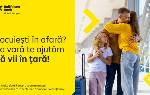 O vară fără griji financiare atunci când vii acasă: Raiffeisen Bank lansează un cont gândit pentru românii din diaspora 