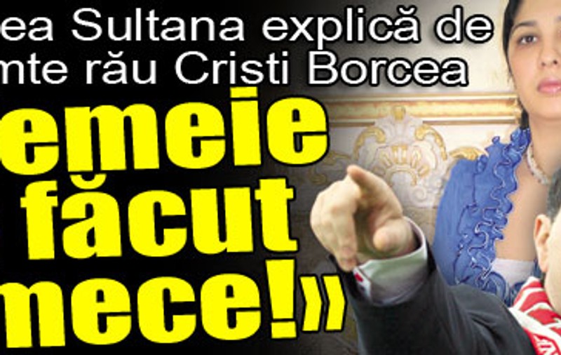 Vrăjitoarea Sultana explică de ce se simte rău Cristi Borcea: "O femeie i-a făcut farmece"