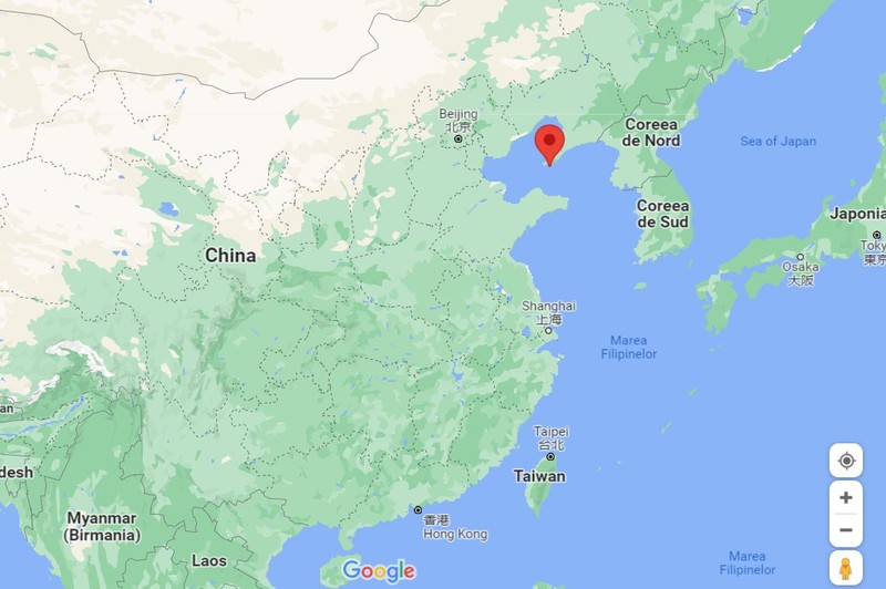 Orașul Dalian din nord-estul Chinei înregistrează cele mai multe cazuri de COVID cu transmitere locală din China | Foto: captură Google Maps