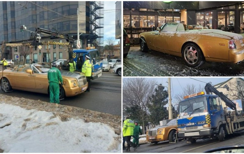 Afaceristul din Iași care circula cu Rolls Royce-ul decapotat când afară erau -4 grade, fără permis și băut, a rămas fără mașina de lux