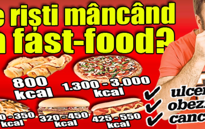 Ştii ce rişti mâncând de la fast-food? | Ulcer - Obezitate - Cancer