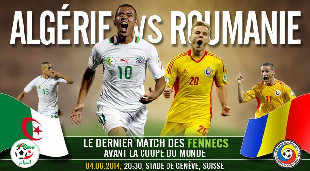 Afişul amicalului Algeria - România