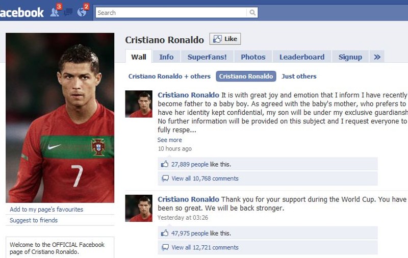 Cristiano Ronaldo a devenit tată de băiat