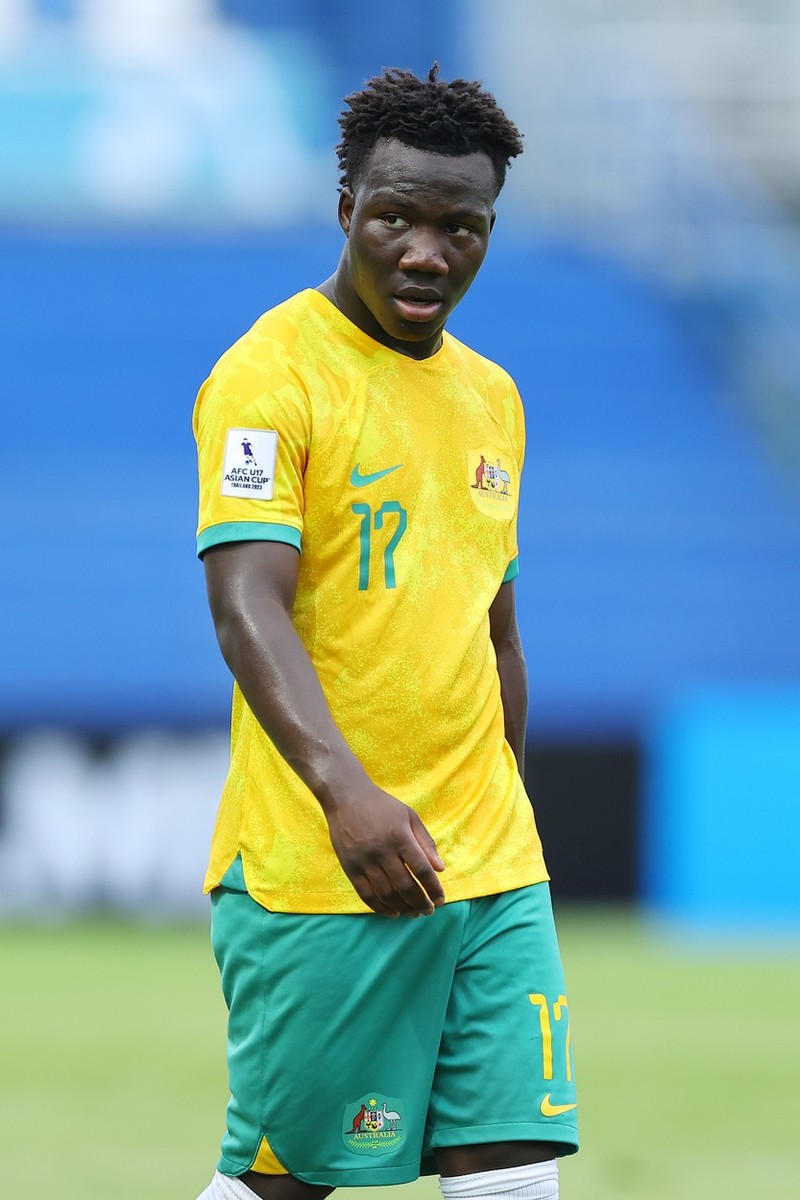 Australia's Nestory Irankunda during the 2023 AFC U-17 Asian Cup Quarter-finals match between Japan 3-1 Australia at Pathum Thani Stadium in Pathum Thani, Thailand, June 26, 2023. (Photo by AFLO),Image: 787212387, License: Rights-managed, Restrictions: No third party sales, Model Release: no