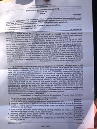 Subiecte Istorie BAC 2019 – pagina 1