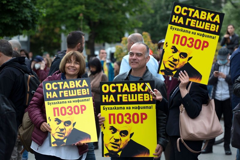 Manifestanții cer demisia procurorului general Ivan Gheșev | Foto: Profimedia