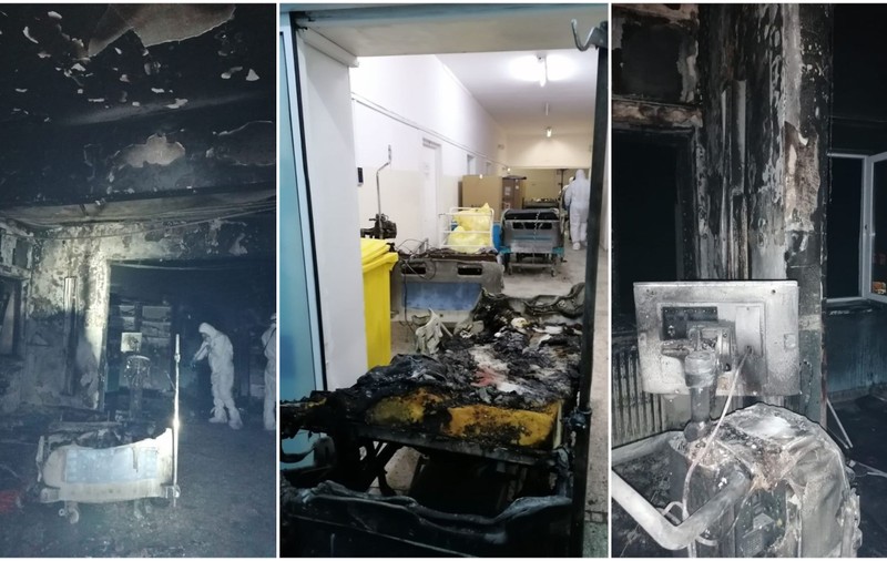 Imagini cu impact emoțional. Cum arată salonul ATI de la Spitalul din Piatra Neamț, în urma incendiului devastator