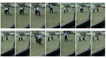 Scena bătăii a fost filmată de un pasager