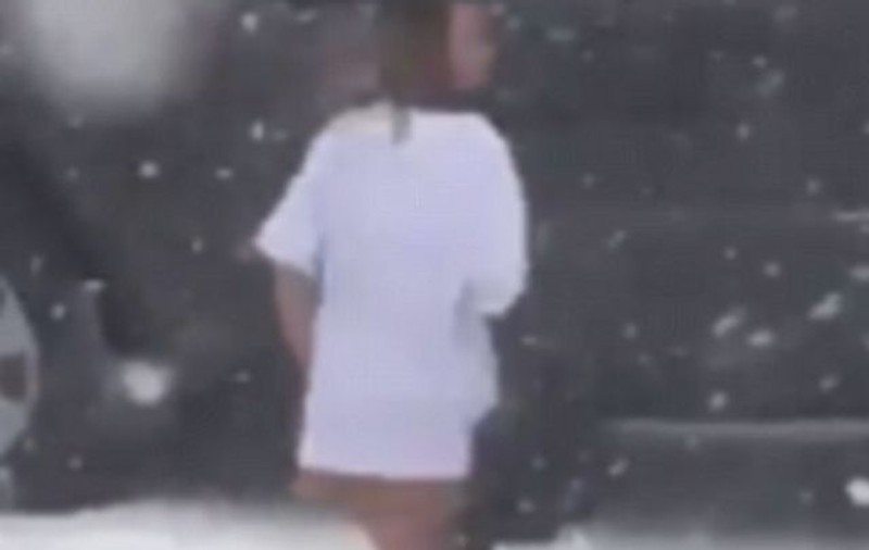 Apariţia care i-a bulversat pe americani. Cum a ieşit o femeie pe stradă, în plină iarnă