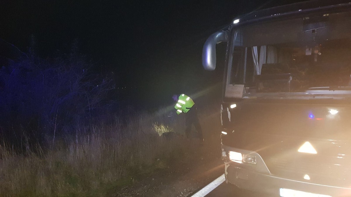Un bărbat a murit strivit de un autobuz care a trecut peste el, pe DN 61, în județul Dâmbovița