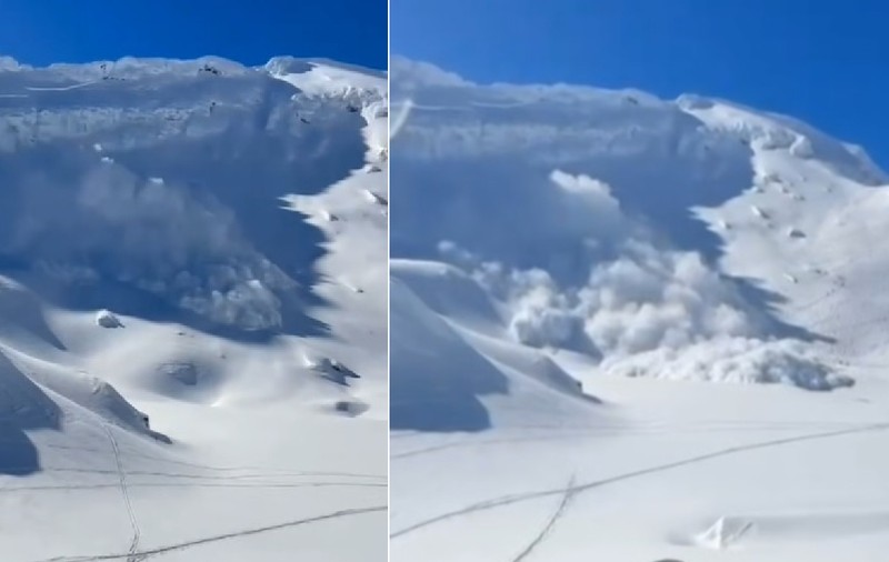 Imagini cu avalanşa uriașă de la Bâlea Lac, în Făgăraş. Un turist a filmat ce s-a întâmplat la 1.800 metri