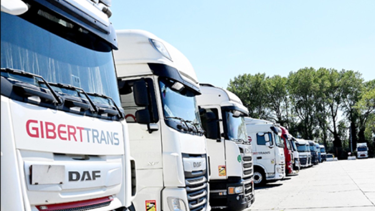 Parcare de TIR-uri din Belgia.