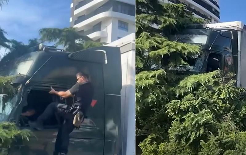 Explicații după intervenția în forță a polițiștilor asupra șoferului TIR-ului scăpat de sub control în Constanța: „A fost recalcitrant”