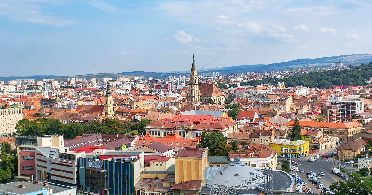 Imagine de ansamblu a orașului Cluj-Napoca