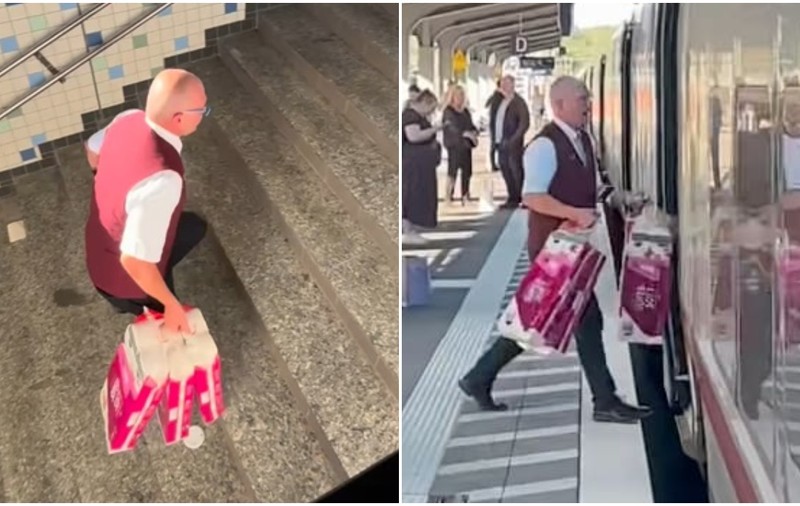 Un conductor a oprit de urgență trenul și a fugit la supermarket să cumpere hârtie igienică: a ajuns „angajatul lunii” în Germania | VIDEO