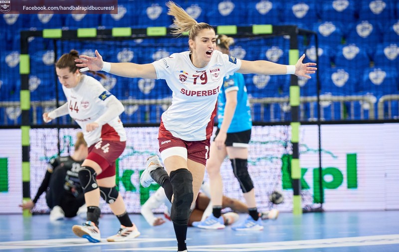 Rapid, calificare istorică în „sferturile” Ligii Campionilor la handbal feminin, cu un gol marcat în ultimele secunde cu Krim Ljubljana 