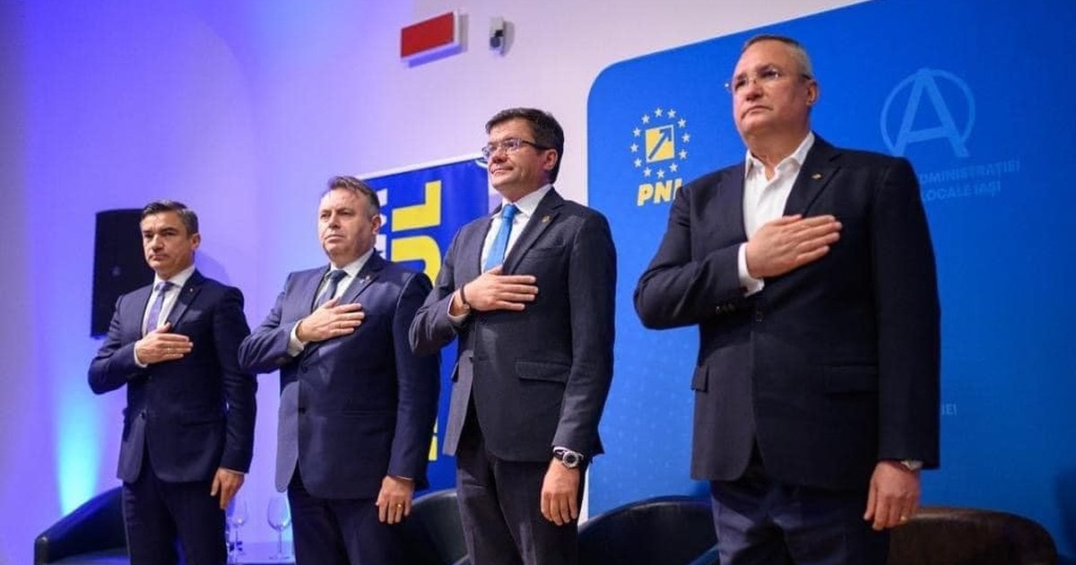 Mihai Chirica, Nelu Tătaru, Costel Alexe și Nicolae Ciucă, la Iași, vineri, 13 octombrie. Foto: PNL