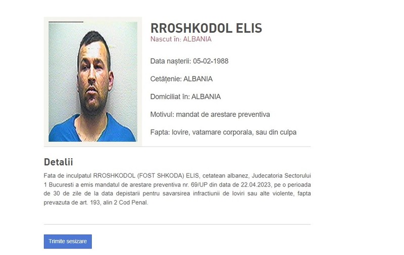 Agresorul patronului Nuba, dat în urmărire internațională, la 4 zile de la agresiune. A plecat din țară încă din seara atacului