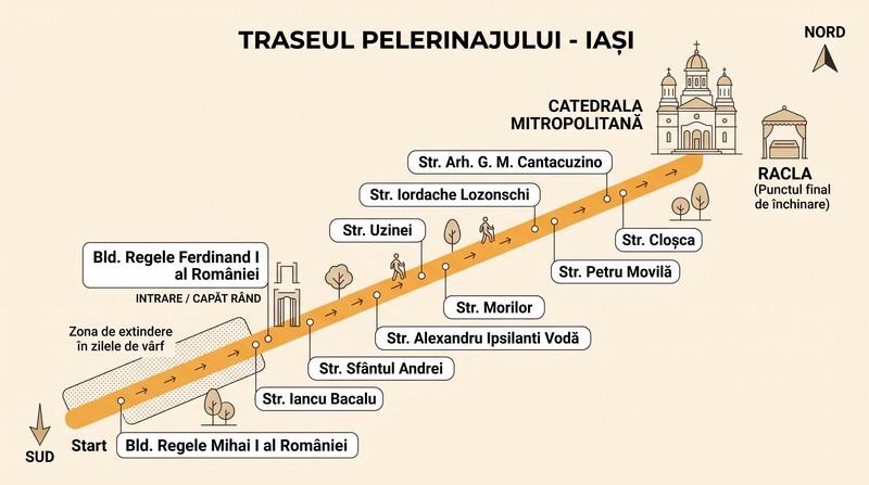 Traseul pelerinajului de la Sf Parascheva 