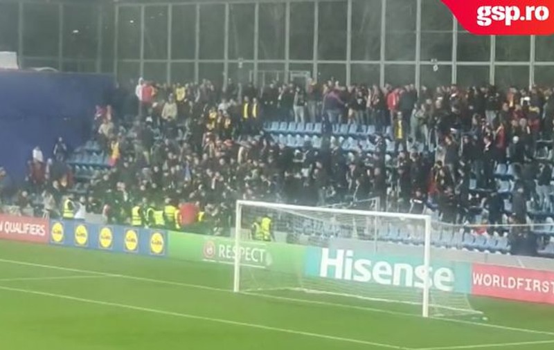 Bătaie în tribune la meciul Andorra - România. Mai multe persoane au fost reținute