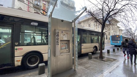 Infochioșcul din vecinătatea Primăriei Capitalei