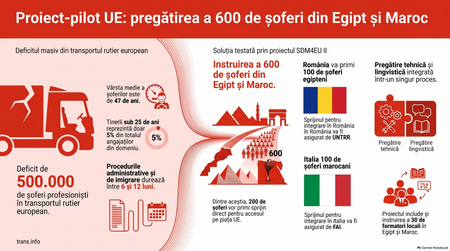 UE pregătește 600 șoferi de TIR din Africa, dintre care 100 vor veni în România / Imagine generată cu AI