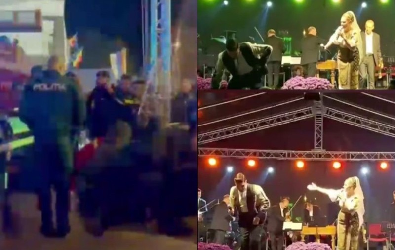 Polițist și cântăreț din Pitești, salvator la spectacol: a oprit concertul pentru un om inconștient. Sursă foto: Colaj foto:Facebook /IPJ Argeș.